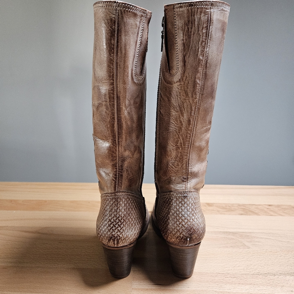 Roan by Bedstu Lace Up Style Leather Cowboy Boots 7.5 - Picture 6 of 13
